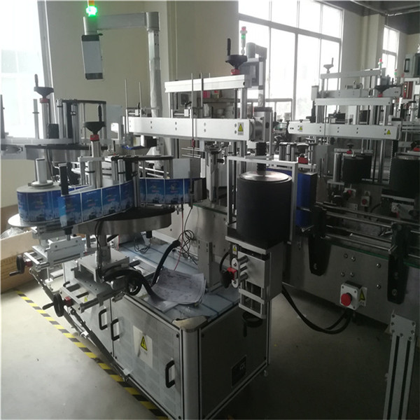 מכונת תיוג מדבקות דבקות עצמית למקל בקבוק פלסטיק כימי, 3 תוויות