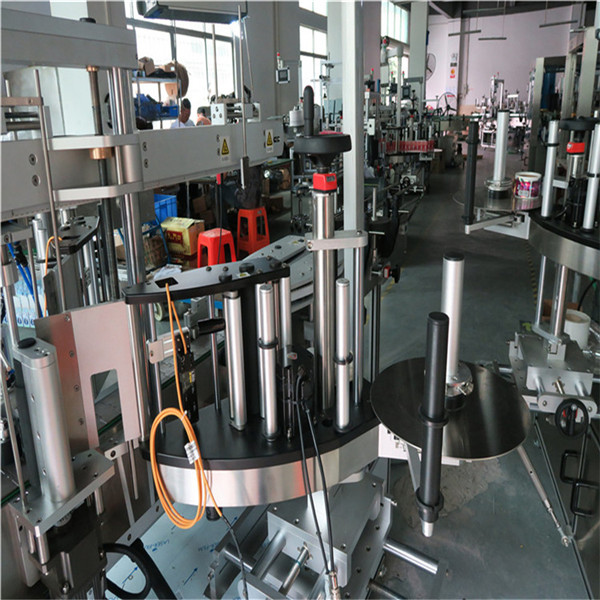 מכונת תיוג צדדית כפולה מבקבוק פלסטיק / זכוכית, תווית בקבוקים מרובעת